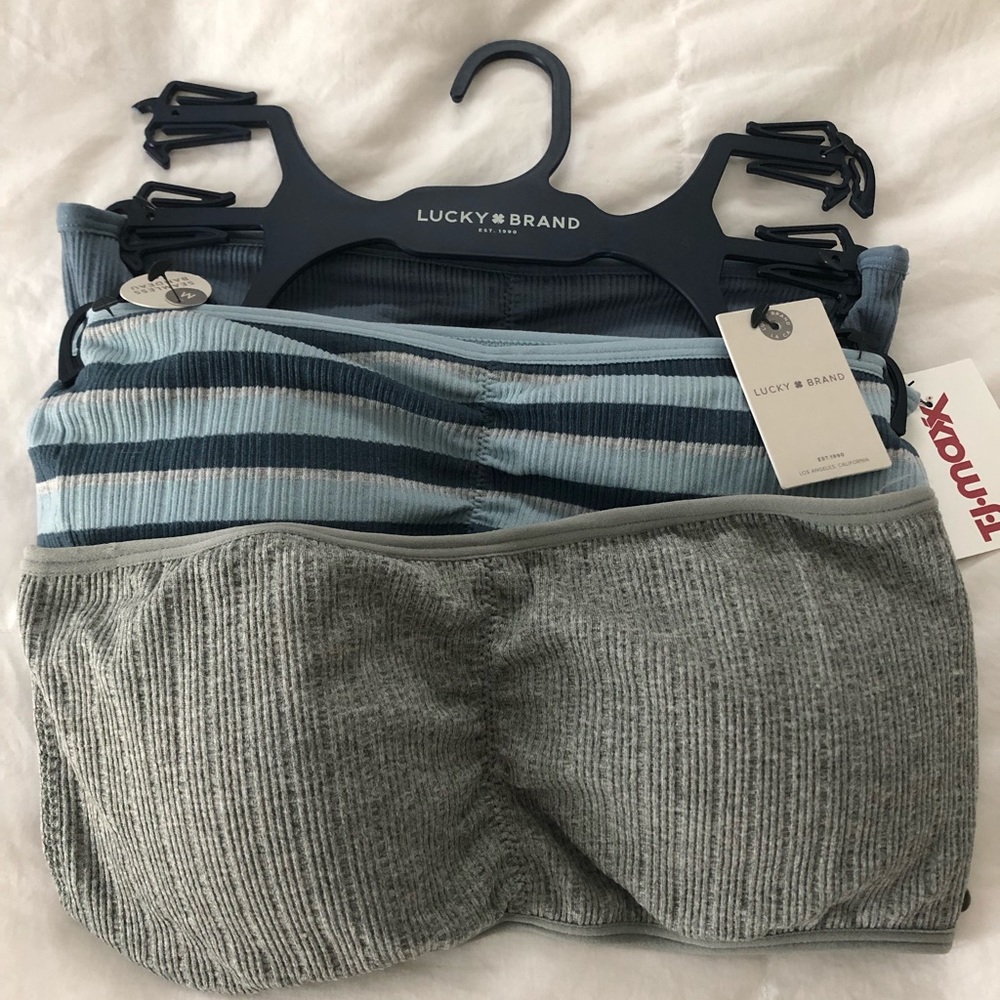 NWT LUCKY BRAND 3 pack of Seamless Bandeaus